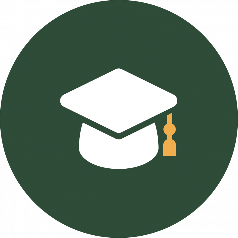 Green symbol with cap